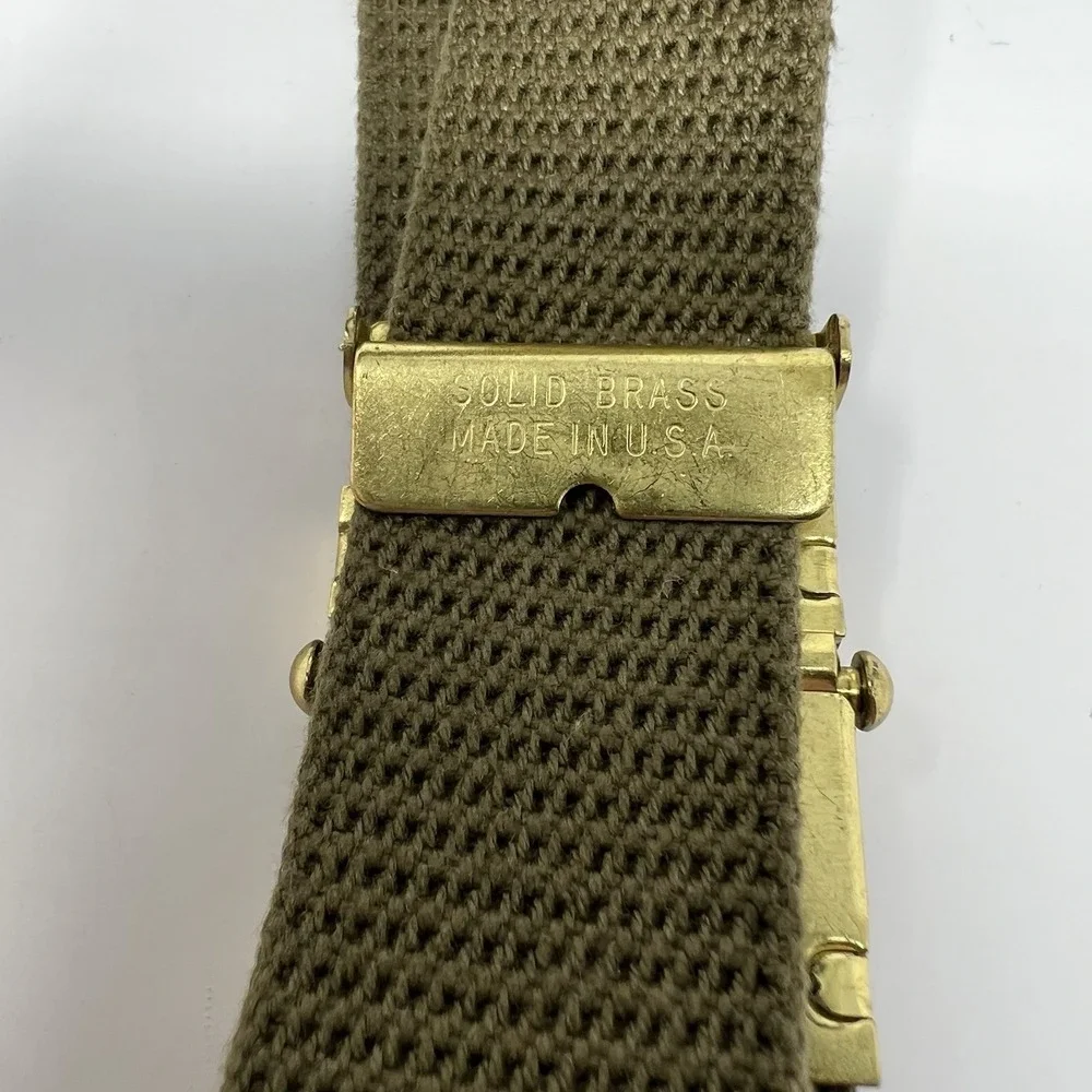 Vintage Boy Scouts Of America Belt Brass Buckle Made In USA w/ 9 Merit Slides‎